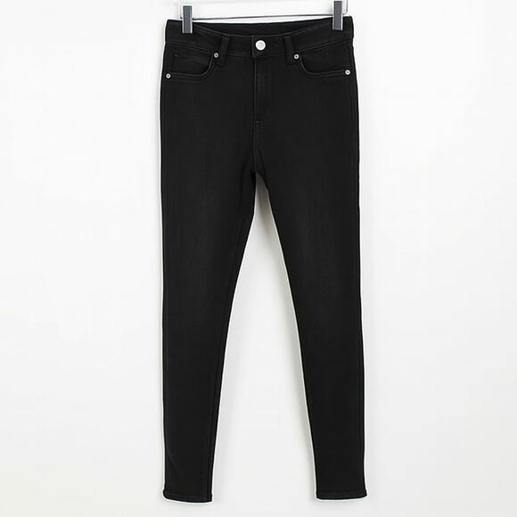 Calvin Klein Jeans Womens Slim Skinny Denim Black Pockets Mid Rise - Picture 2 of 10